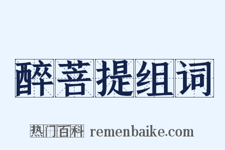 醉菩提组词是什么意思的图片